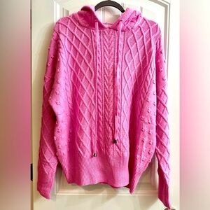 Pink Hoodie Sweater - M